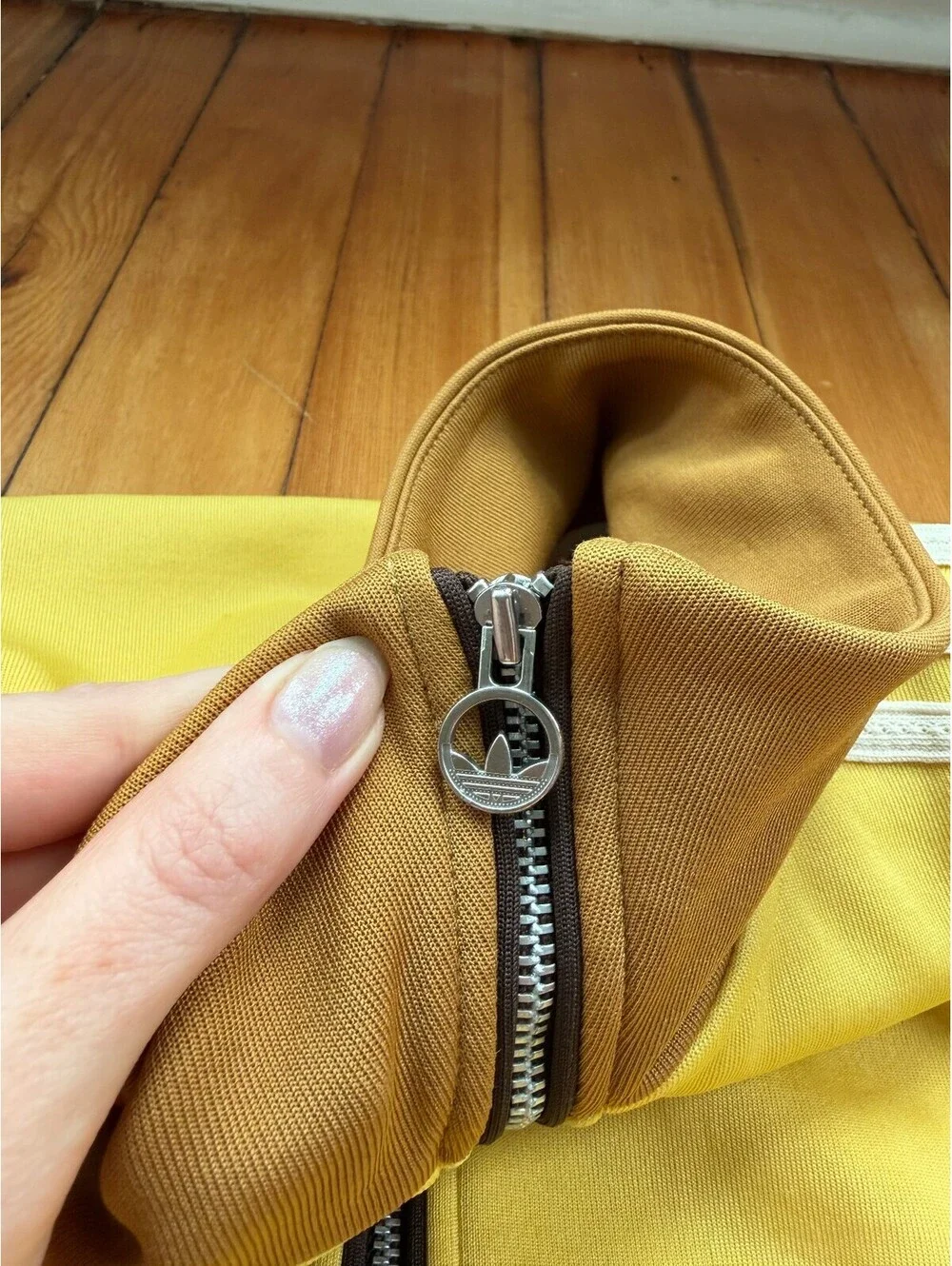 Adidas Wales Bonner Brown Yellow Track Jacket Small